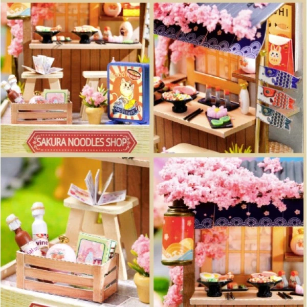 Конструктор 3D DIY Румбокс Магазин Сакура Sakura noodles shop CUTE