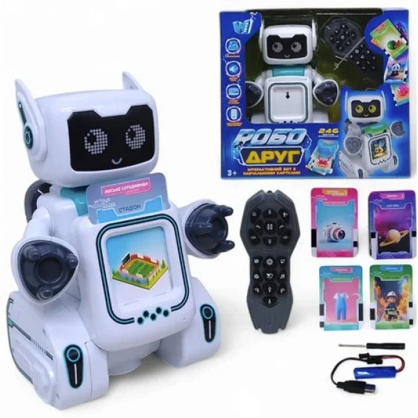 Робот-картридер на радіокеруванні “Робо Друг” 89610 WToys, білий - Фото 1 Робот-картридер на радіокеруванні “Робо Друг” 89610 WToys, білий - зображення 1