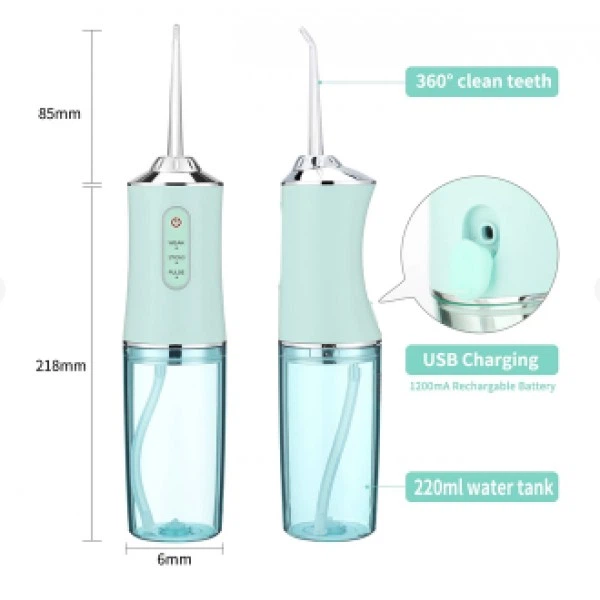 Электрический портативный ирригатор полости рта "Portable Oral Irrigator" KRD-1948 зеленый - изображение 2