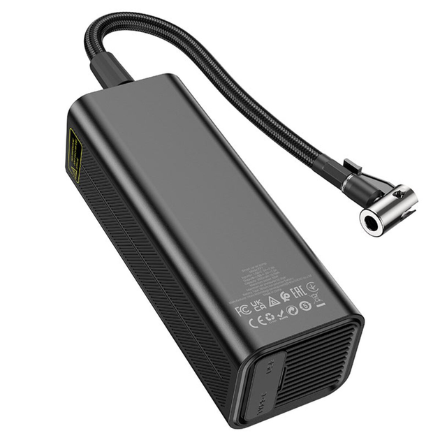 Автомобильный насос HOCO ZP7 Maddy Portable Smart Air Pump 5000mAh Black (6942007614511) - изображение 4