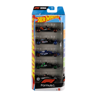 Машинка Базовая 5шт Hot Wheels Formula One F1 Race Team 1:64 JBJ78