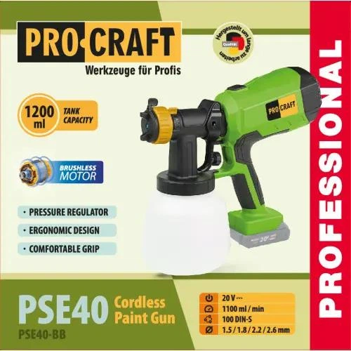 Аккумуляторный краскопульт Procraft PSE40 (без АКБ и ЗУ) – фото