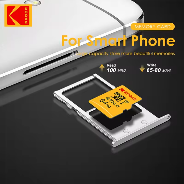 Карта памяти MicroSDHC Kodak U3 A1 Class 10 32Gb - изображение 3