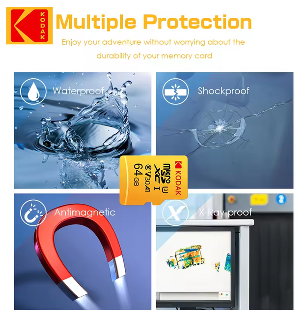 Карта памяти MicroSDHC Kodak U3 A1 Class 10 32Gb - изображение 4