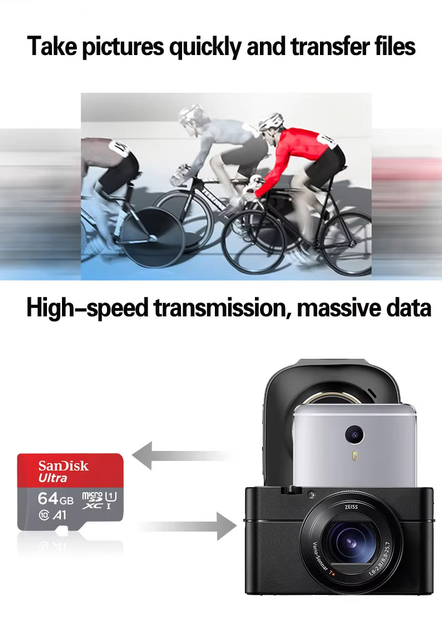Карточка памяти MicroSDXC SanDisk Ultra UHS-I Class 10 U1 A1 128GB - изображение 3