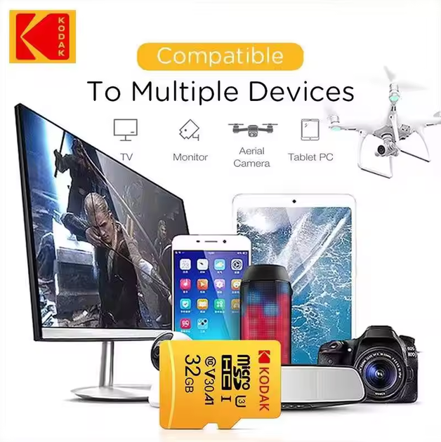 Карта памяти MicroSDXC Kodak U3 A1 Class 10 256Gb - Фото 4 Карта памяти MicroSDXC Kodak U3 A1 Class 10 256Gb - изображение 4