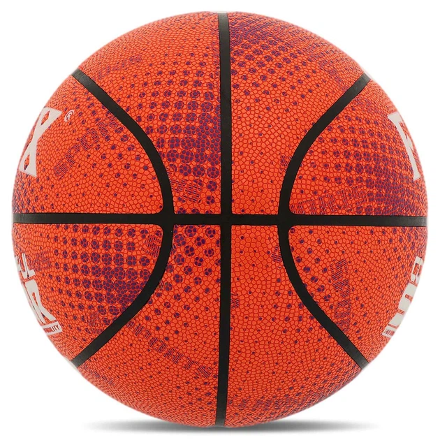 Мяч баскетбольный FoxBall Colorful Indoor/Outdoor 8708 размер 7 Orange-Blue - изображение 3