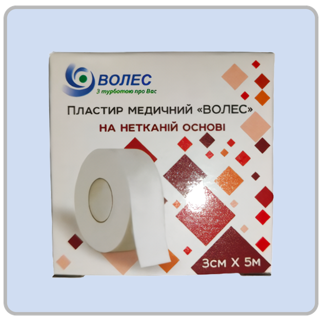 Лейкопластир 3*500 на нетканній основі Волес 3х500 тілесного кольору - изображение 2