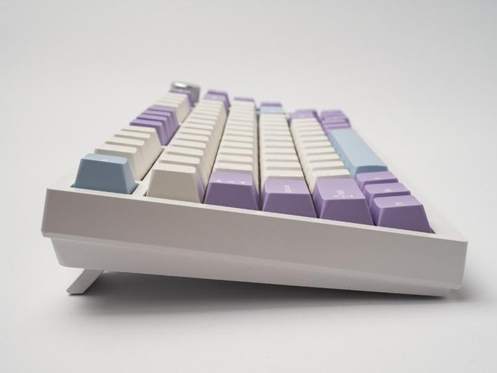 Клавіатура механічна бездротова Ajazz Ak820 PRO + наліпки укр. розкладки, Gift swich, RGB-підсвітка та підтримка HOT-SWAP, біло-фіолетова - зображення 3