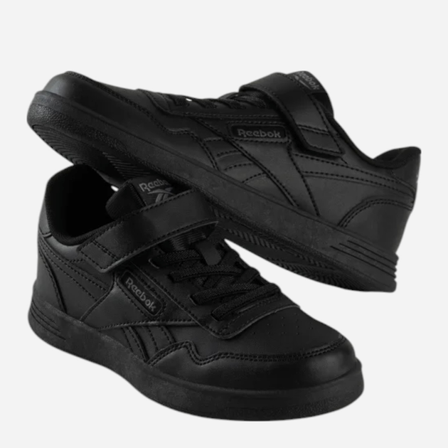 Дитячі кросівки для хлопчика Reebok Court Advance Elastic & Top Strap 100222425 29 (12US) Чорні (1200161503535) - зображення 4