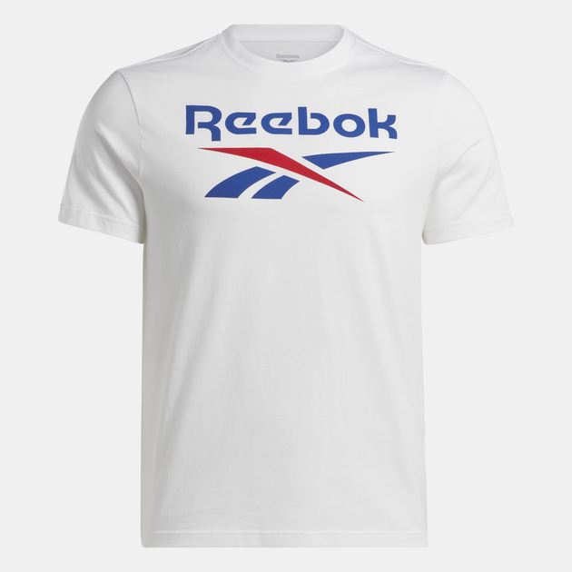 Футболка бавовняна довга чоловіча Reebok Identity Big Logo Tee 100071175 M Біла (4066763454081) - зображення 4
