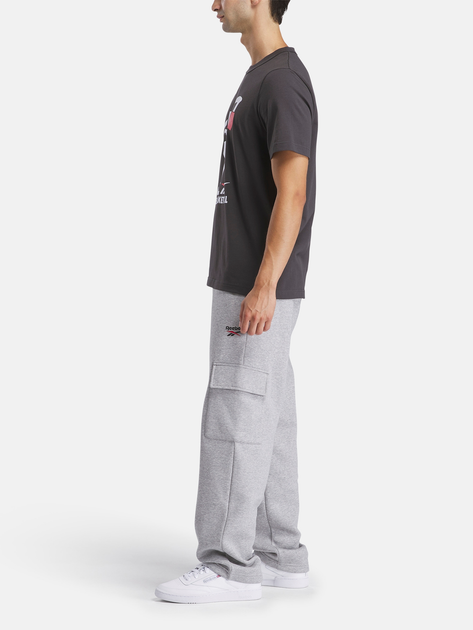 Футболка бавовняна довга чоловіча Reebok Gs Hs Attack Tee 100218839 2XL Темно-сіра (1200161542237) - зображення 3