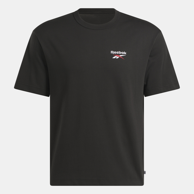 Футболка бавовняна довга чоловіча Reebok Gs Hs Shaq Logo Tee 100218843 M Чорна (1200161542442) - зображення 4