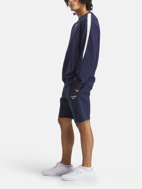 Bluza bez kaptura męska Reebok Ri Cross Check Crew 100215504 XL Granatowa (1200161370748) - obraz 3