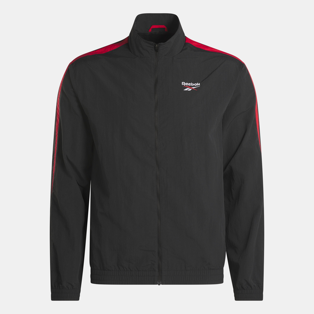 Спортивна вітрівка чоловіча Reebok Ri Cross Check Woven Top 100215495 S Чорна (1200161367830) - зображення 4