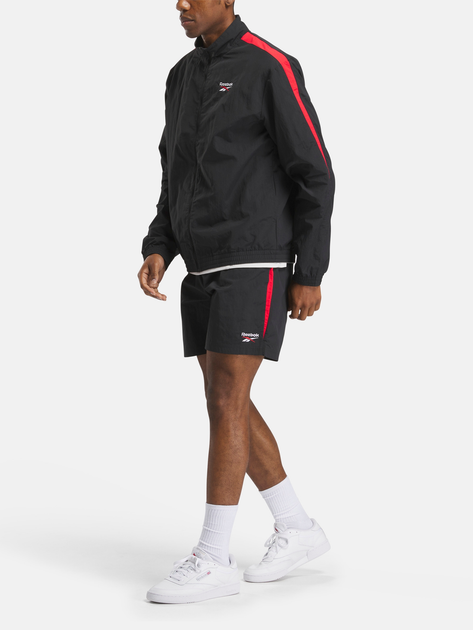 Спортивна вітрівка чоловіча Reebok Ri Cross Check Woven Top 100215495 L Чорна (1200161367854) - зображення 3