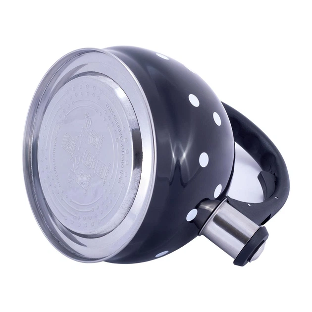 Чайник со свистком Kamille KM-1070CH из нержавеющей стали 2 л Черный (127-84-1070CH) - изображение 5