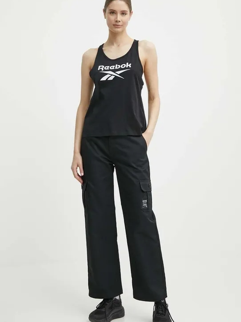 Спортивна майка жіноча Reebok Identity Big Logo Tank 100034778 XS Чорна (4066762823284) - зображення 3