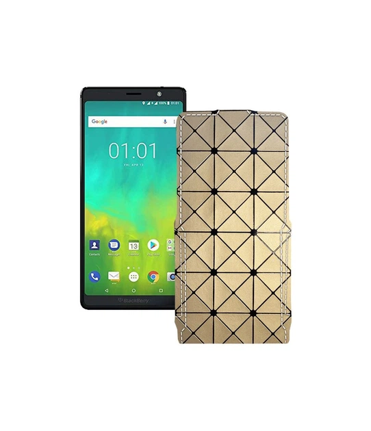 Чохол-флип з екошкіри для телефону BlackBerry Evolve X Золотий ромб - Фото 1 Чохол-флип з екошкіри для телефону BlackBerry Evolve X Золотий ромб - изображение 1