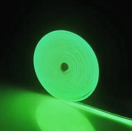 Гнучка силіконова неонова стрічка LED NEON 0764 5M Green 12V-220V Зелена - зображення 7