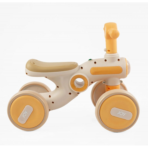 Велобіг дитячий 4-х колісний Corso JOY TL-75-402 світлові та звукові ефекти Жовтий - зображення 4