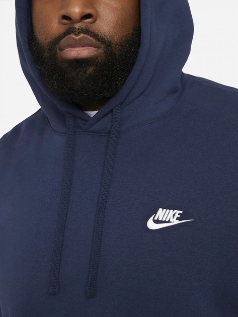 Худі бавовняне утеплене чоловіча Nike M Nsw Club Hoodie Po Bb BV2654-410 XL Темно-синє (193147705461) - зображення 4