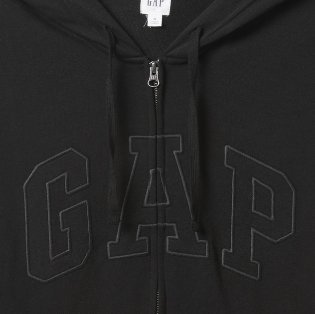 Bluza męska rozpinana streetwear z kapturem GAP 868454-11 L Czarna - obraz 5