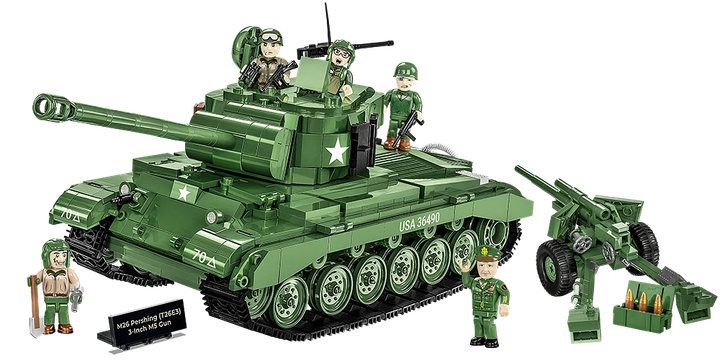 Конструктор детский танк M26 Pershing - 3-inch M5 Gun COBI 2563 - изображение 2