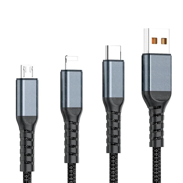 USB кабель 3 в 1 XOKO SC-3100 100W - Фото 2 USB кабель 3 в 1 XOKO SC-3100 100W - зображення 2
