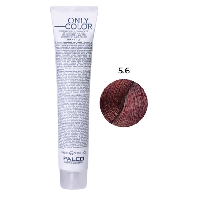 Профессиональная безаммиачная крем-краска для волос Palco Only Color 5.6 светло-коричневый красный 100мл - Фото 1 Профессиональная безаммиачная крем-краска для волос Palco Only Color 5.6 светло-коричневый красный 100мл - изображение 1