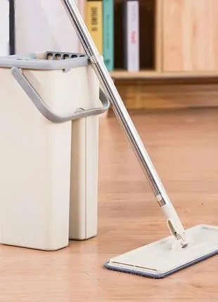 Швабра з відром і самоотжимом Spin Mop 360 швабра ледарка розмір 127 х 32 см ступінь віджиму 90%-100% - Фото 3 Швабра з відром і самоотжимом Spin Mop 360 швабра ледарка розмір 127 х 32 см ступінь віджиму 90%-100% - зображення 3