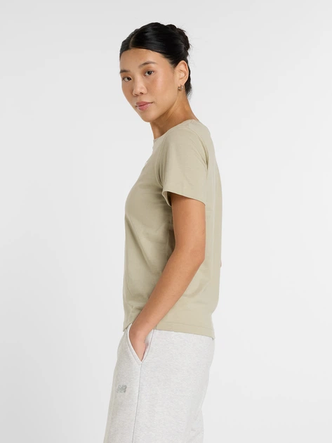 T-shirt damski bawełniany New Balance Sport Essentials Jersey WT41509 XS Oliwkowy (197967348297) - obraz 3
