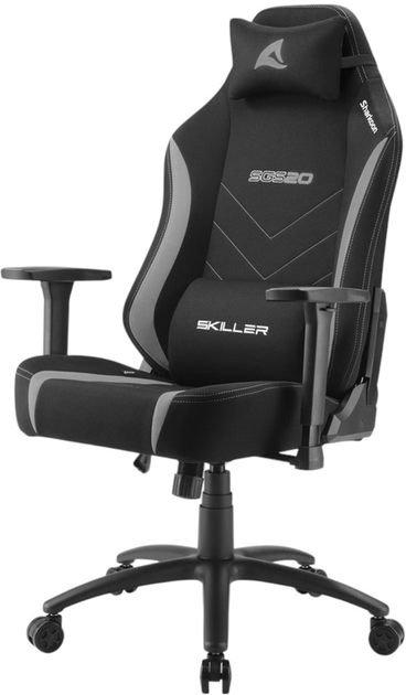 Fotel gamingowy Sharkoon SKILLER SGS20 Fabric Black/Grey (4044951035014) - obraz 3