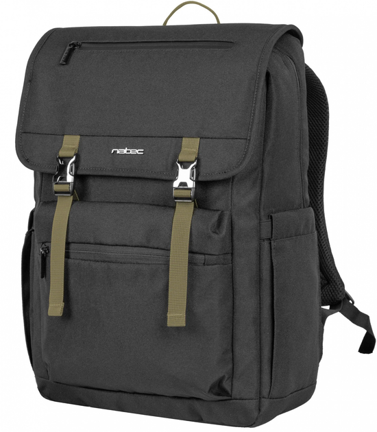 Plecak na laptopa Natec Niala Hunter Green 15.6" Black (NTO-2239) - obraz 2