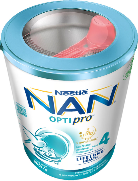 Суміш молочна суха NAN 4 Optipro з 5 олігосахаридами та L. Reuteri для дітей від 18 місяців 800 г (8445290860866_8445291444225) - изображение 5
