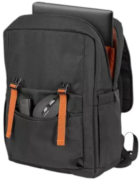 Plecak na laptopa Natec Niala Ginger Orange 15.6" Black (NTO-2240) - obraz 5