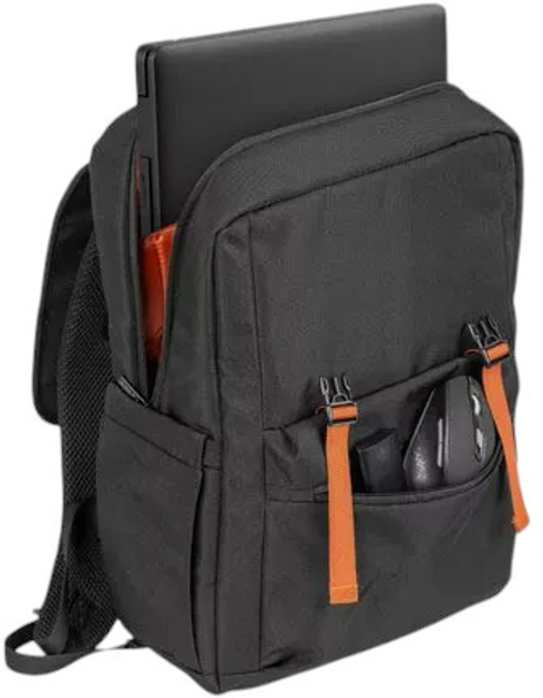 Plecak na laptopa Natec Niala Ginger Orange 15.6" Black (NTO-2240) - obraz 6