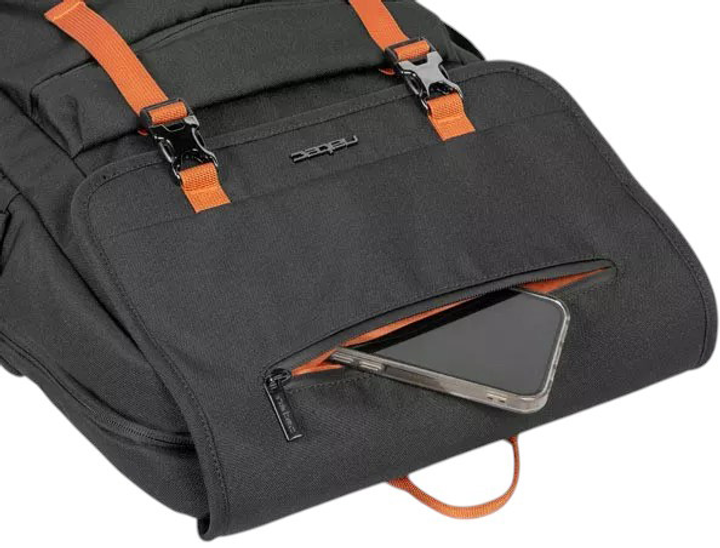 Plecak na laptopa Natec Niala Ginger Orange 15.6" Black (NTO-2240) - obraz 12