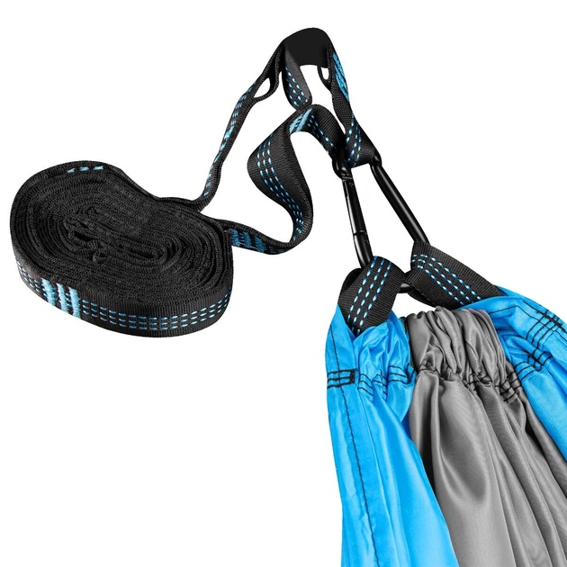 Гамак Spokey AIR ROCKER 941068 туристичний 200 x 120 см Сіро-блакитний (5905339410689) - зображення 3