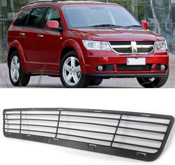 Решітка бампера Dodge Journey 2008-2019, середня, чорна, AVTM, 68079839AC, 182407910 - Фото 1 Решітка бампера Dodge Journey 2008-2019, середня, чорна, AVTM, 68079839AC, 182407910 - зображення 1