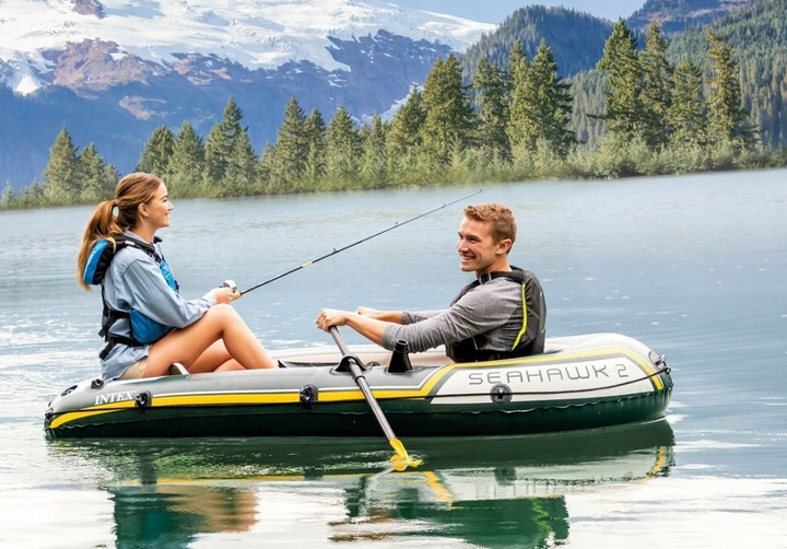 Надувний човен Intex Seahawk 2 68347NP 236 x 41 x 114 см Зелений (6941057463476) - зображення 5