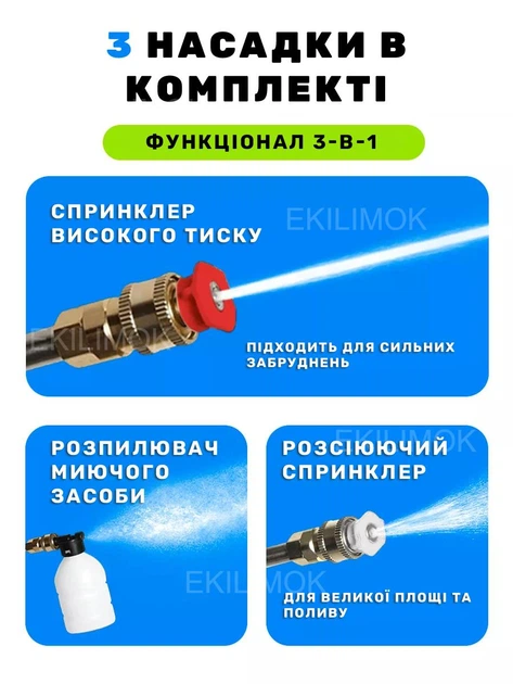 Акумуляторна автомобільна мийка високого тиску портативна з 2 акумуляторами та кейсом для зберігання мінімийка для машин бездротова - зображення 9