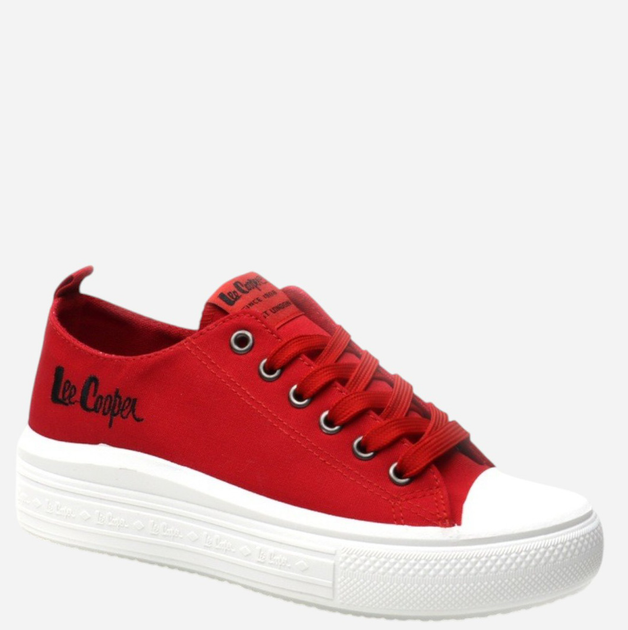 Жіночі кеди низькі Lee Cooper LCW-24-44-2463L 39 25.3 см Червоні (5904292160150) - зображення 3
