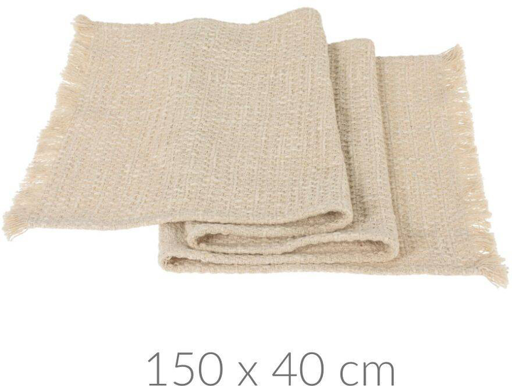 Скатертина Home & Styling Collection бежева 150 x 40 см (8720573733649) - зображення 4