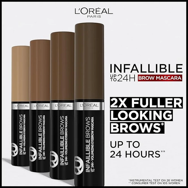 Тушь для бровей L'Oreal Paris Brow Artist Plump & Set 108 Dark Brunette 4.9 мл (3600523755288) - Фото 5 Тушь для бровей L'Oreal Paris Brow Artist Plump & Set 108 Dark Brunette 4.9 мл (3600523755288) - изображение 5