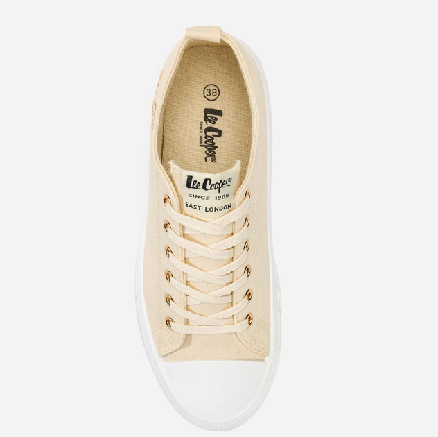 Жіночі кеди низькі Lee Cooper LCW-24-44-2464L 37 24.1 см Бежеві (5904292160198) - зображення 5