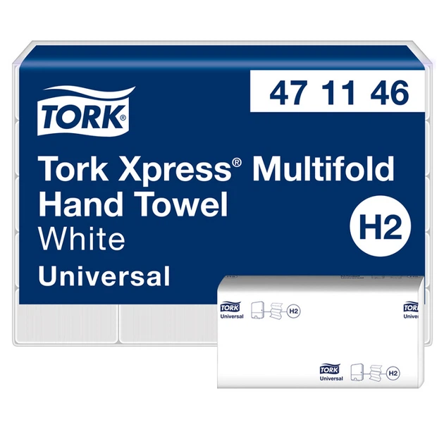 Рушники паперові Tork Xpress Multifold 21х23 см 190 аркушів 2-х шарові білі (471146) - Фото 1 Рушники паперові Tork Xpress Multifold 21х23 см 190 аркушів 2-х шарові білі (471146) - зображення 1