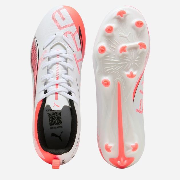 Підліткові футбольні бутси для хлопчика Puma Ultra 5 Play FG/AG Jr 10817001 36 (3.5UK) Білі (4067983050879) - зображення 4