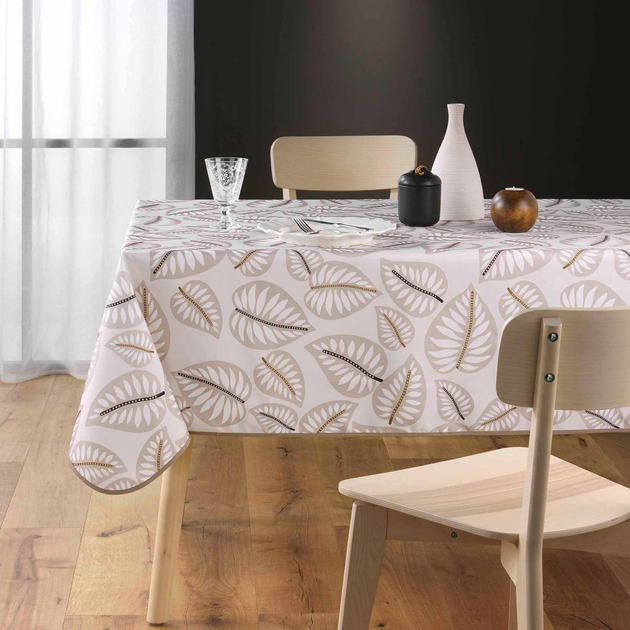 Obrus Douceur d'intérieur Alma poliestrowy z nadrukiem kremowy 150 x 240 cm (3574387232813) - obraz 4