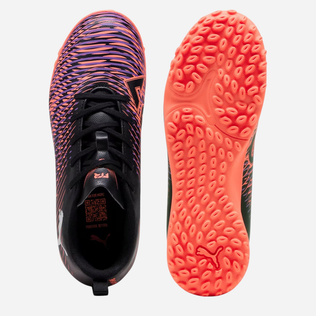 Buty piłkarskie turfy młodzieżowe chłopięce Puma Future 8 Play TT Jr 10839601 38 (5UK) Czarne z czerwonym i fioletowym - obraz 4
